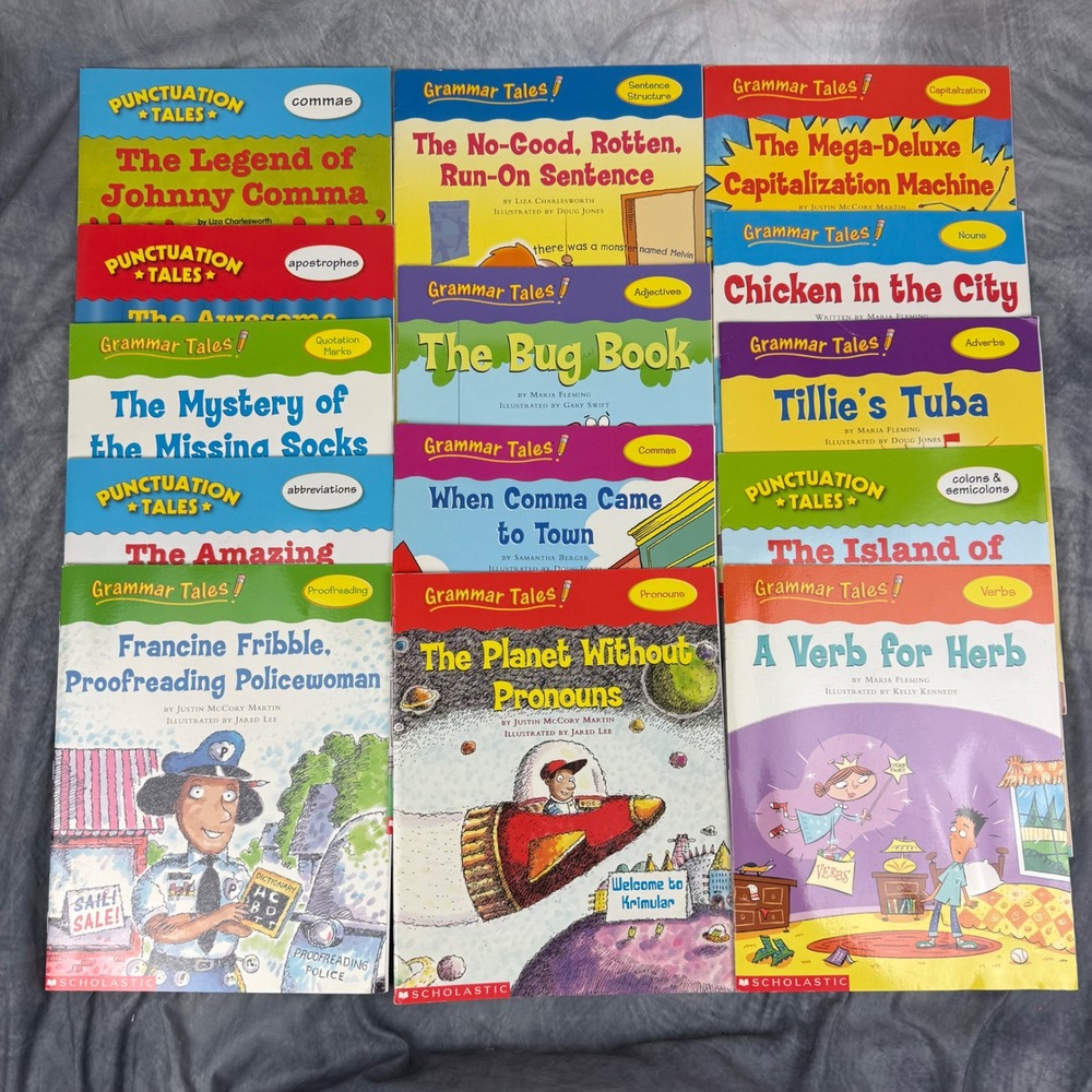 Grammar & Punctuation Tales Scholastic 14 Book Set Educational Kids Stories